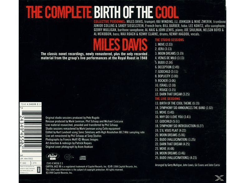 Thumbnail - Miles Davis - The complete Birth of the Cool (CD)