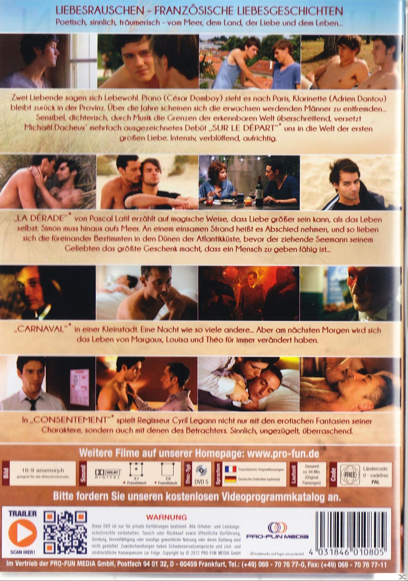 DVD-Cover mit Männern, die sich ansehen. Der Text ist auf Französisch.