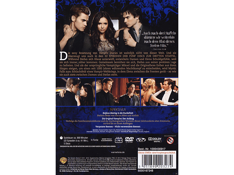 Thumbnail - The Vampire Diaries - Die komplette 3. Staffel DVD