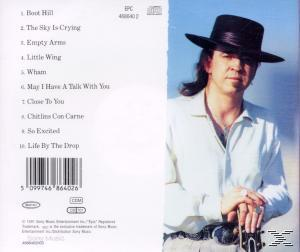 CD-Cover mit Stevie Ray Vaughan, der einen Hut trägt, mit einer Gitarre. Der Hintergrund ist weiß.