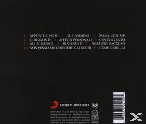 Schwarzer Album-Rückumschlag mit Titelliste, Sony Music Logo und Barcode.