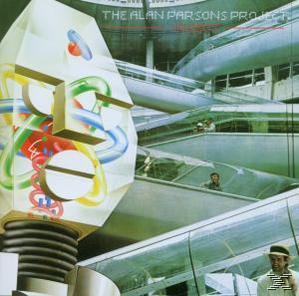 Albumcover mit geometrischem Roboter und Rolltreppen. Text: The Alan Parsons Project.