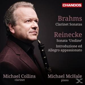 Albumcover mit einem Mann, der Klarinette spielt. Der Text enthält 'Brahms Reinecke' und die Namen der Künstler.