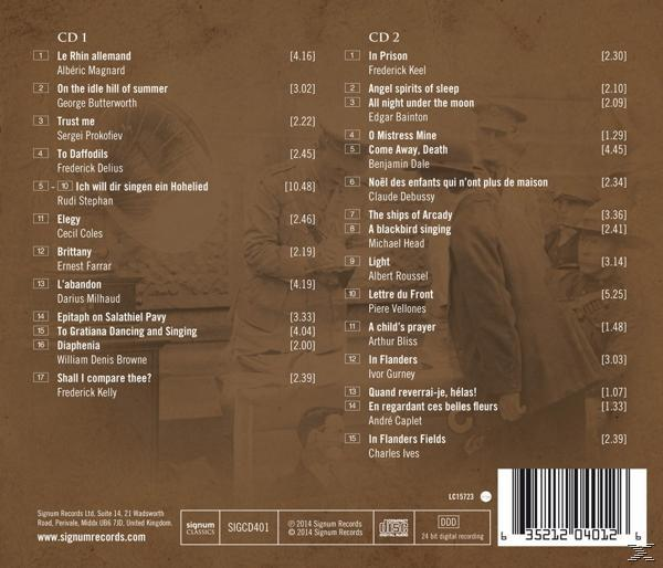 Robin Tritschler, Malcolm Martineau - No Exceptions-No Exemptions-Great War Songs  - (CD)