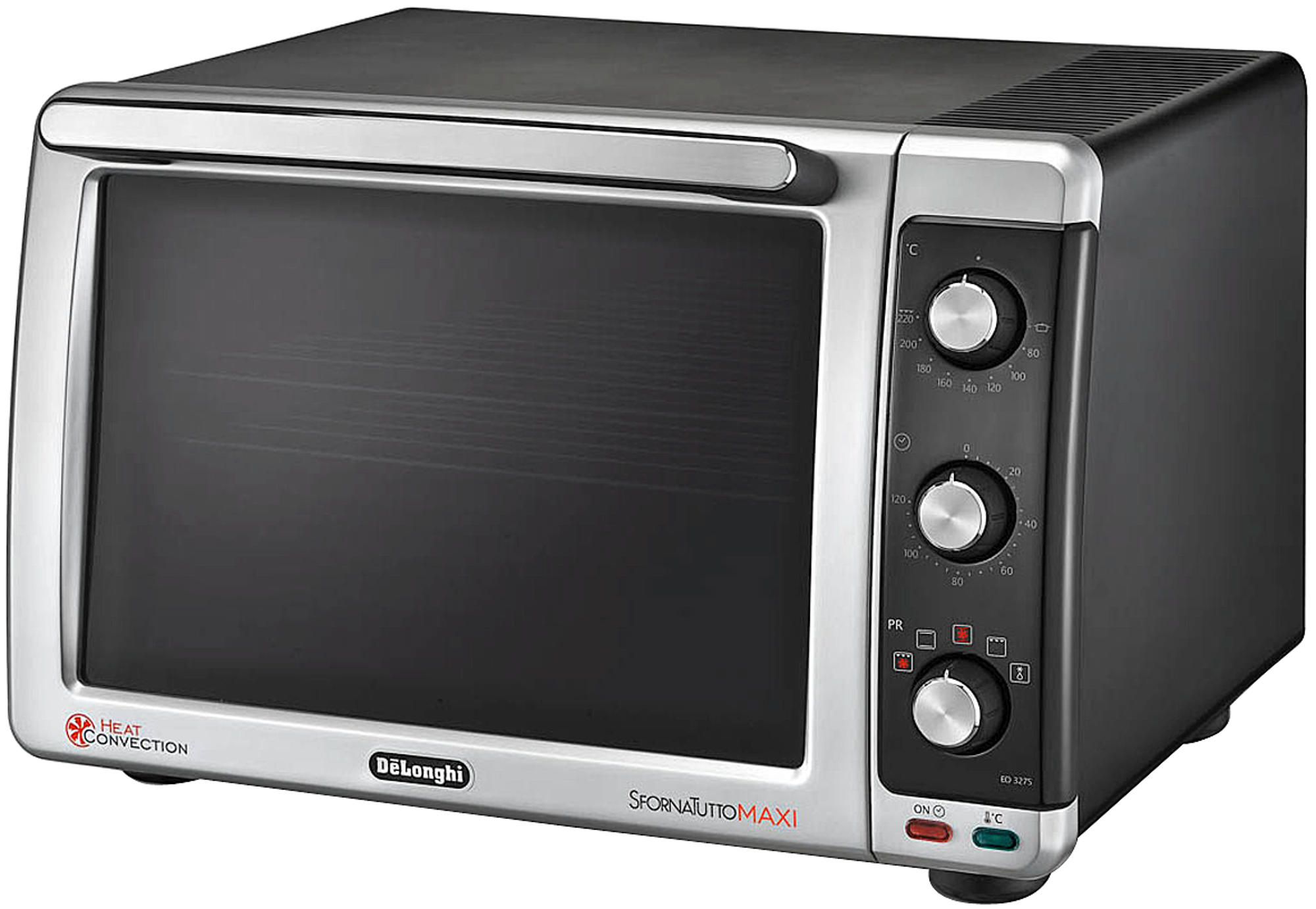 Mini horno - De'Longhi EO 32752, Potencia 2200W, Grill, 32L, 6 funciones de cocción, Convección, Negro