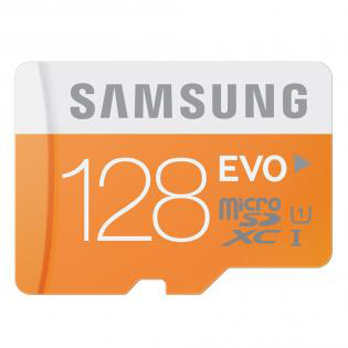 SAMSUNG EVO, Micro-SDXC Speicherkarte, 128 GB, 48 Mbit/s