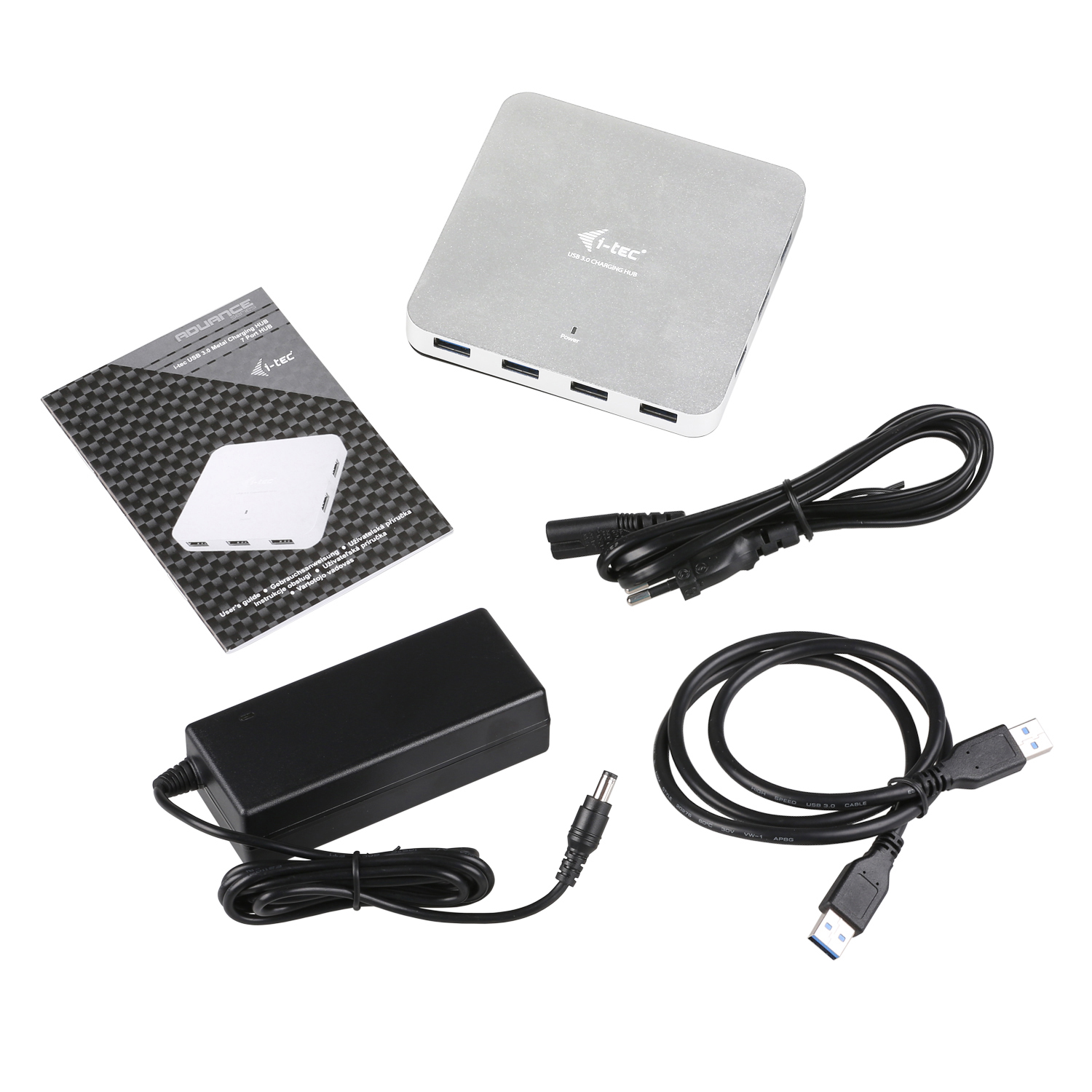 I-TEC U3HUBMETAL10 USB Hub, Silber