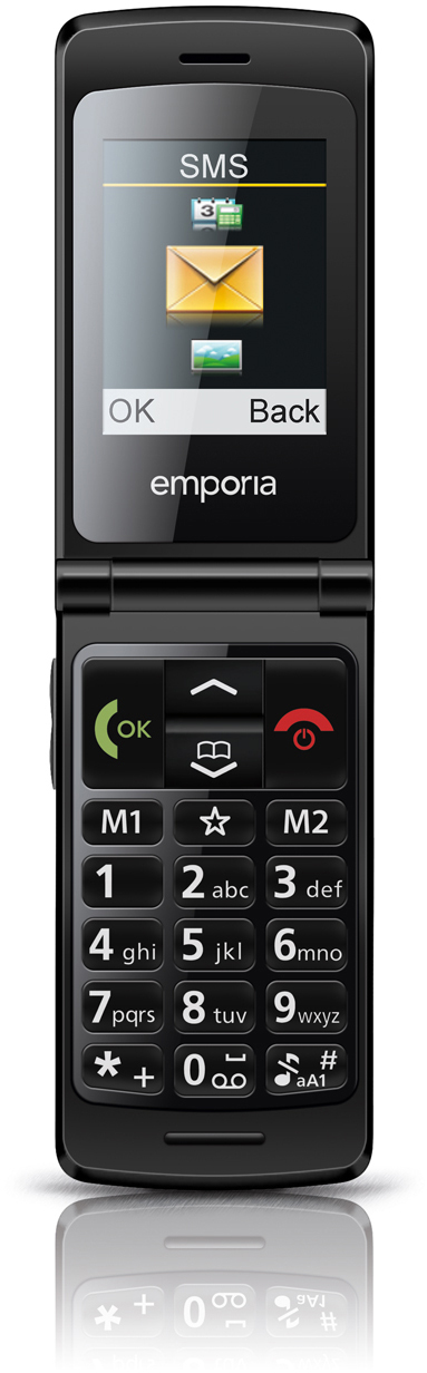 EMPORIA Flip Basic F220 Seniorenhandy, Schwarz