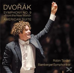 Dirigent mit erhobenem Arm auf einem Dvořák-Albumcover.