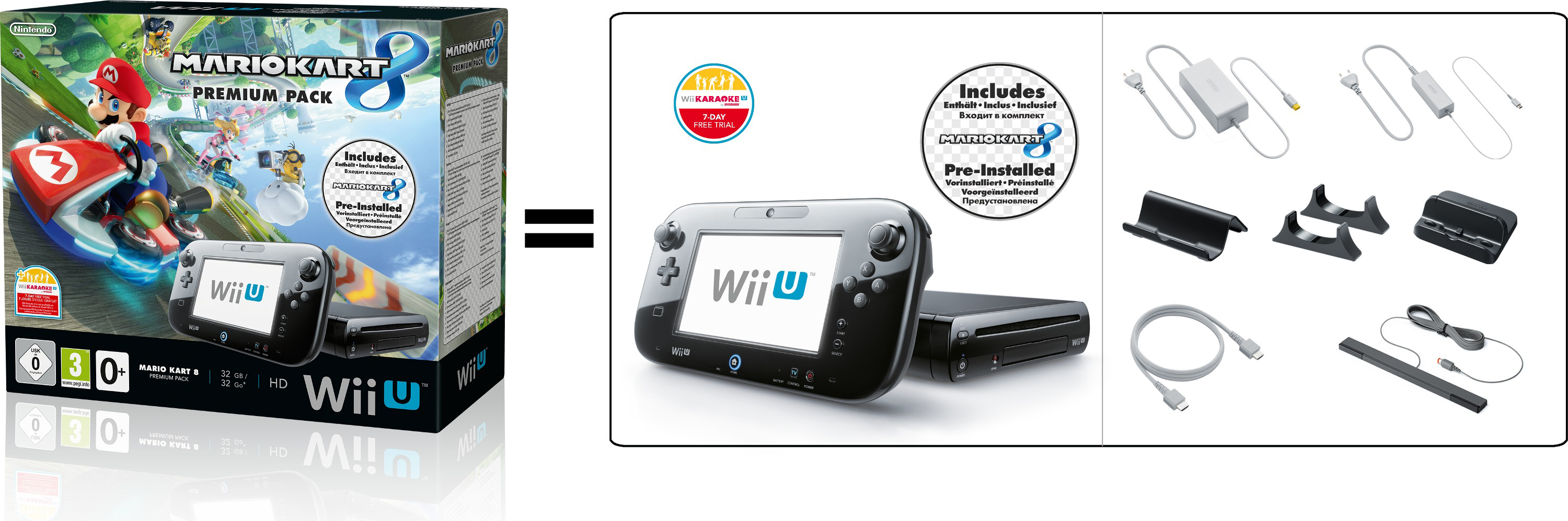 NINTENDO Wii U Mario Kart 8 Premium Pack Schwarz