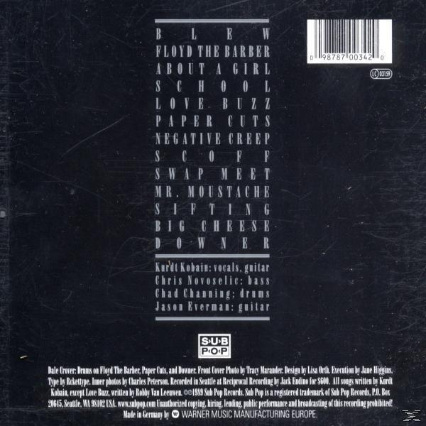 Az album hátlapja. A tracklista látható, dalszövegekkel és kreditekkel. A vonalkód felül található.