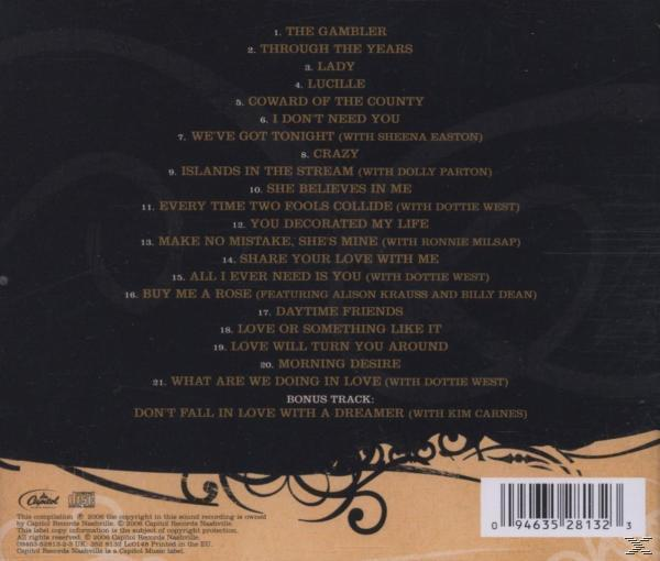 CD borító: Dalok listája és nevek, 'The Gambler' szöveggel.
