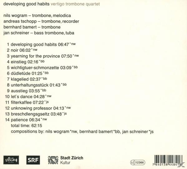 Vertigo Trombone Quartet - Developing Good Habits  - (CD)