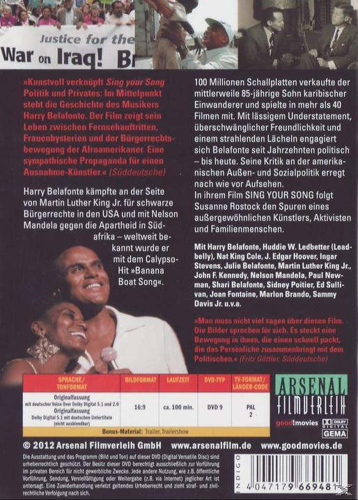 DVD-Rückseite zeigt einen Mann, der in ein Mikrofon spricht, Text und Fotos.