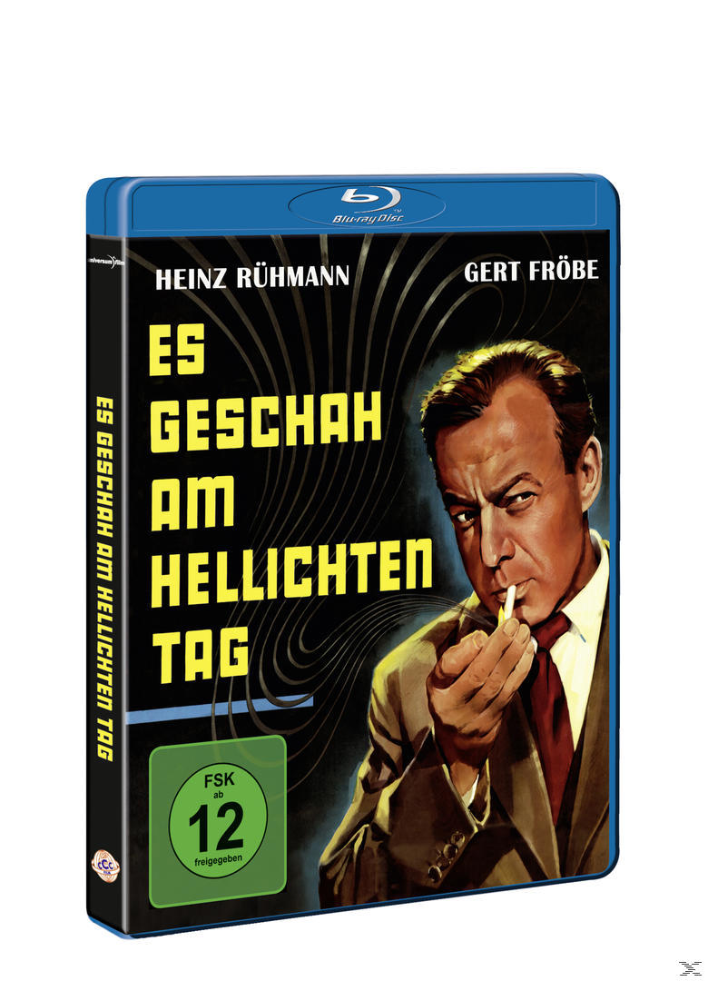 Blu-ray-Cover für 'Es geschah am hellichten Tag' mit Heinz Rühmann und Gert Fröbe.