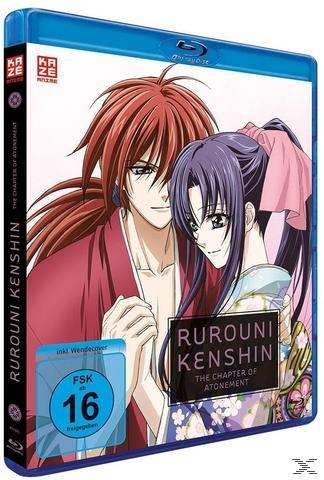 DVD-Cover, Anime-Paar. Text: Rurouni Kenshin, Kapitel der Sühne.