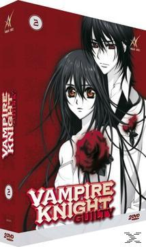 DVD-Cover von 'Vampire Knight Guilty'. Zwei Anime-Charaktere, ein Mann und eine Frau, sind abgebildet.