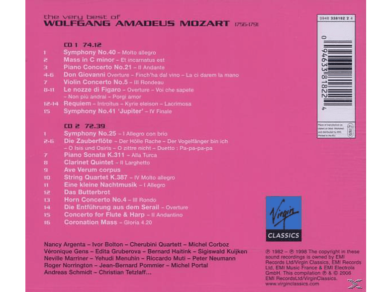 Thumbnail - VARIOUS - Best Of Mozart, The Very (CD)