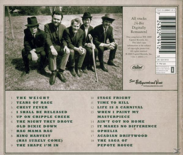 Egy CD tok hátulja. A leült bandát és a számlistát mutatja, szöveggel és vonalkóddal. A Capitol Records logója látható.