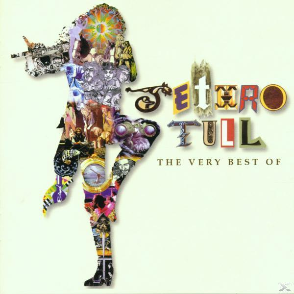 Albumcover für 'Jethro Tull: The Very Best Of'. Enthält eine Collage-Silhouette mit dem Namen der Band in der Mitte.