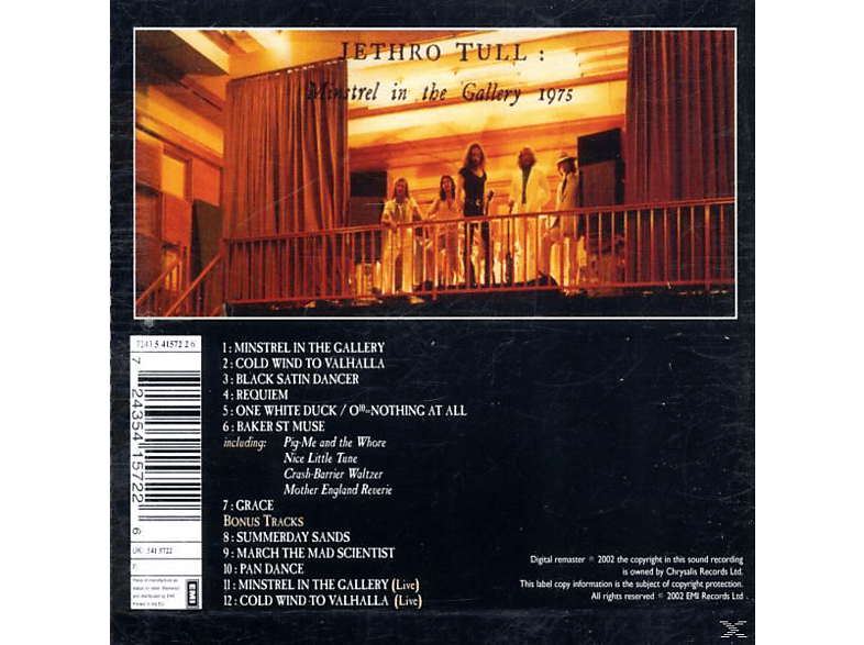 Thumbnail - Jethro Tull - Minstrel In The Gallery Remastered (CD)