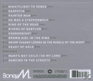 CD-Rückseite mit Trackliste, Künstlername und Urheberrechtsdetails.
