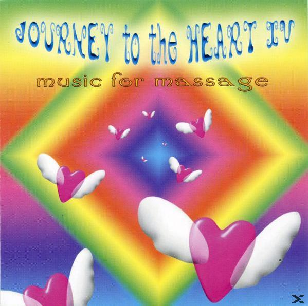 Rózsaszín, szárnyas szívek lebegnek egy színes szivárvány háttér előtt. A felirat: Journey to the Heart IV.