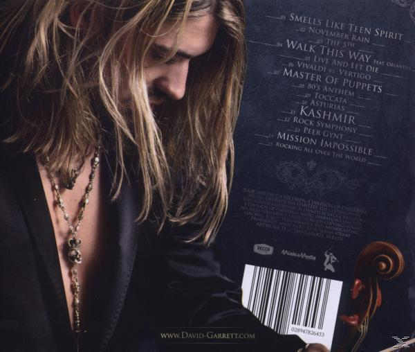 Albumcover mit einem Mann mit langen Haaren, der nach unten schaut, mit einer Geige und einer Titelliste.
