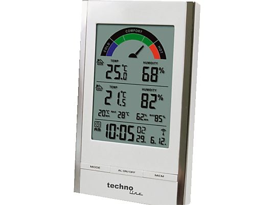 TECHNOLINE WS 9480 - Stazione di temperatura (bianco/cromo)