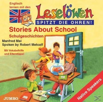 Cover: Kinder, Lehrer, Buch. Titel: Geschichten über die Schule.