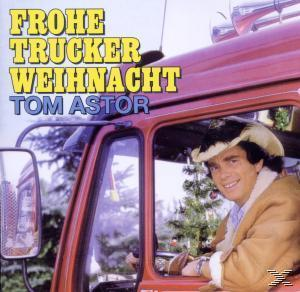 Albumcover. Es zeigt den Fahrer eines roten Lastwagens. Der Titel lautet „Frohe Trucker Weihnacht“ von Tom Astor.