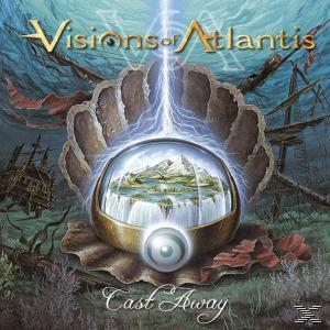 Album borító egy fantáziajelenettel egy kagylóban, a 'Visions of Atlantis' címmel.