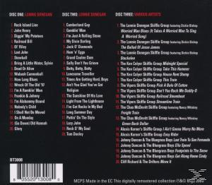Rückseite der CD-Hülle mit Titellisten: Disc One, Disc Two und Disc Three. Verschiedene Künstler und Songtitel werden in weißem Text angezeigt.