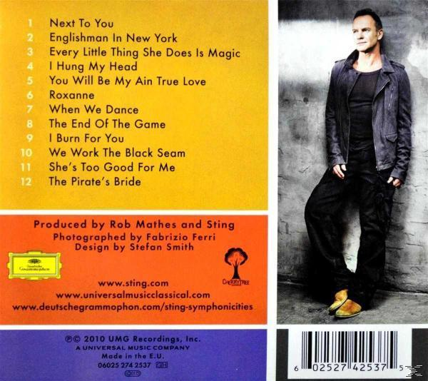 Albumcover: Sting, Text und Titelliste.