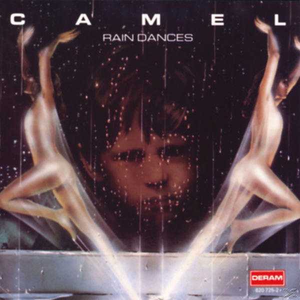 Albumcover: Zwei nackte Figuren, Regeneffekt, Gesicht im Hintergrund, schwarzes Cover.