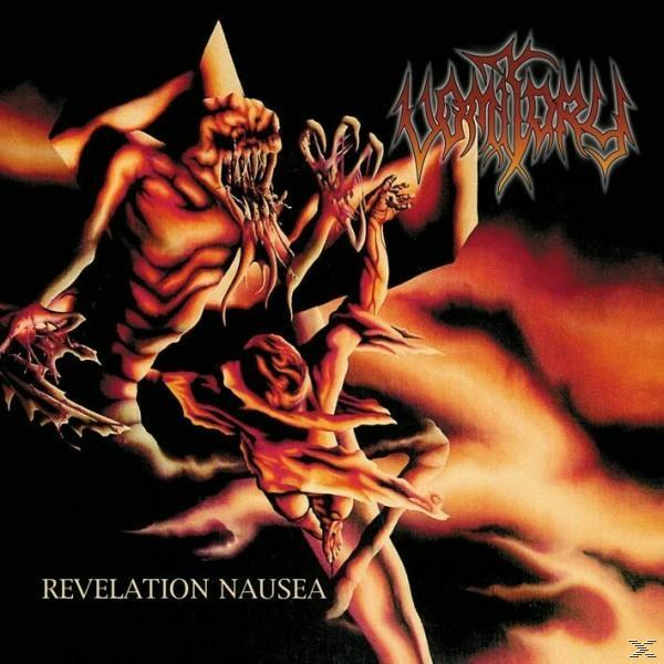 Albumcover mit einer dämonischen Figur und dem Text 'REVELATION NAUSEA' mit dunklem Hintergrund.