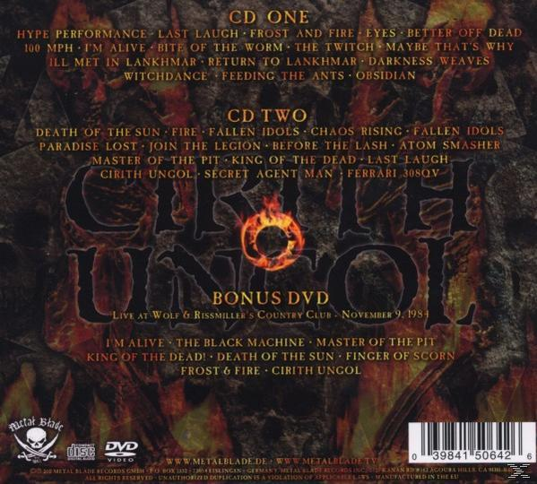 Albumcover für Killjoy, mit Titellisten. Das Bild hat Feuer in der Mitte.