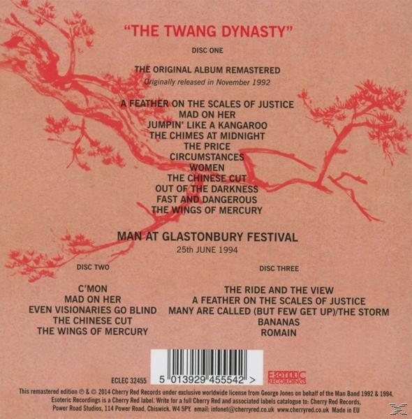 Rückseite der CD. Baum-Bild in Rot. Songtitel sind aufgelistet. Text: The Twang Dynasty.