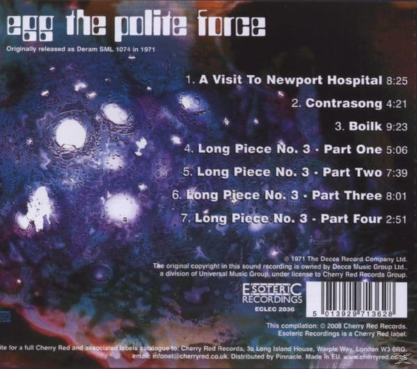 Albumcover mit Songtiteln und einem lila und blauen Hintergrund mit Flecken.
