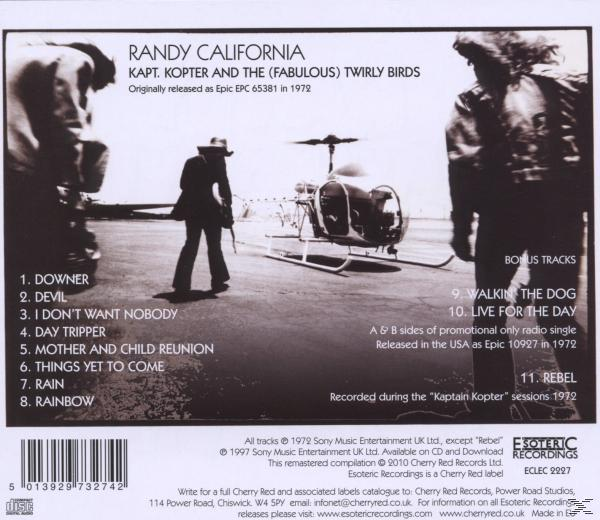 Ry (CD) The...(Exp.+Remastered Randy California, - California - Kapt.Kopter And