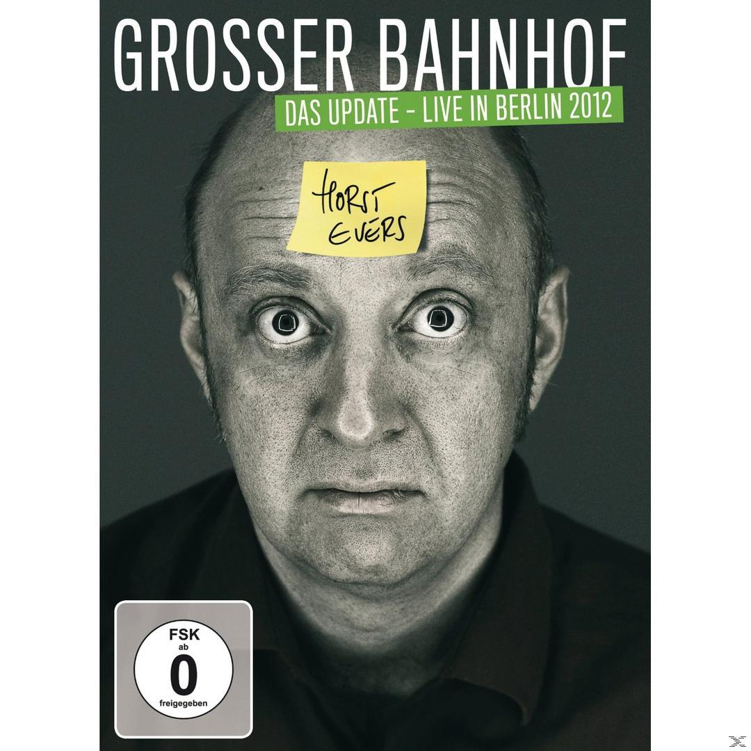 Albumcover eines Mannes mit einem gelben Haftzettel auf der Stirn. Text 'GROSSER BAHNHOF'.