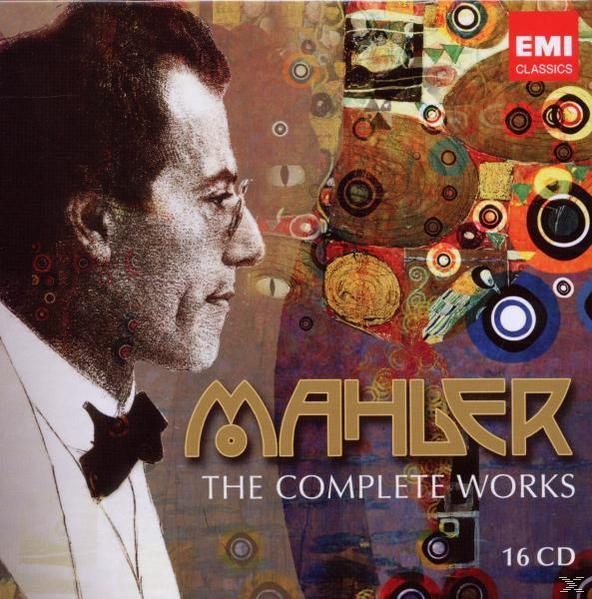 Albumcover von Mahler: The Complete Works mit dem Profil eines Mannes vor abstrakter Kunst.