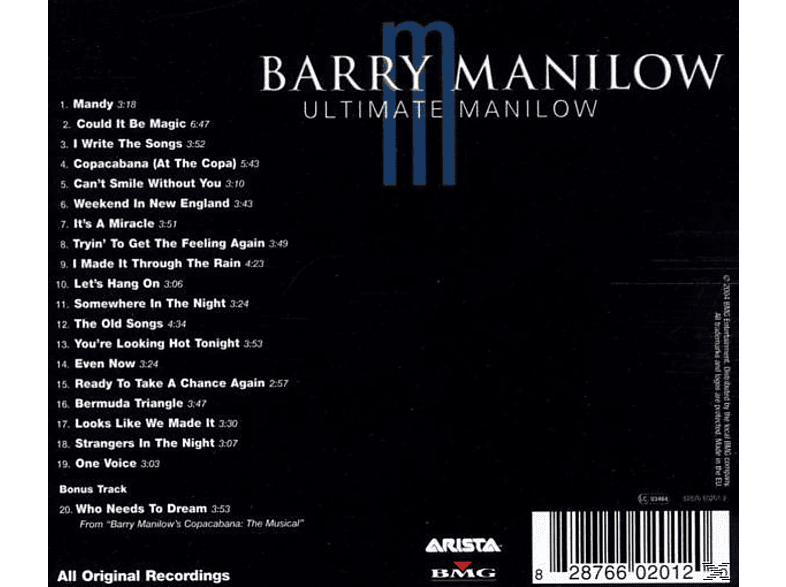 Thumbnail - Barry Manilow - ULTIMATE MANILOW (CD)