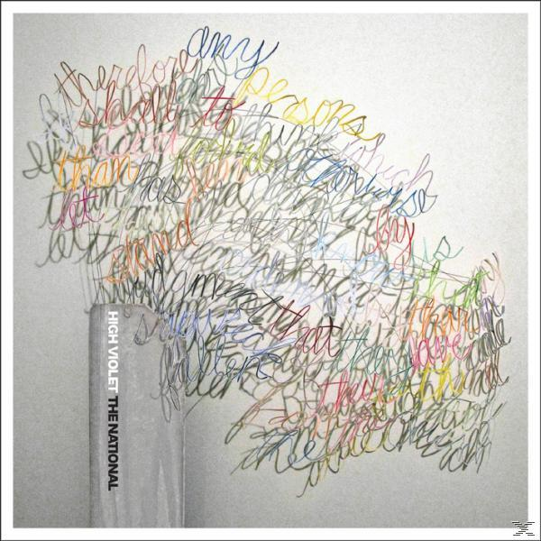 Albumcover mit farbenfroher Handschrift auf weißem Hintergrund und dem Namen der Band und dem Albumtitel.