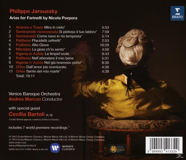 CD borító. Sárga ruhás személy székén ül, feje elfordítva. A szöveg operáriákat és előadókat sorol fel.