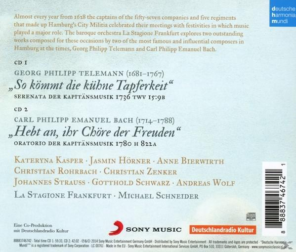Text auf einer CD-Rückseite, schwarzer Text auf hellblauem Hintergrund. Enthält Songtitel und Künstlergutschriften.