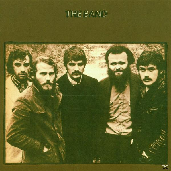 Albumcover von The Band, mit fünf Männern vor grünem Hintergrund.