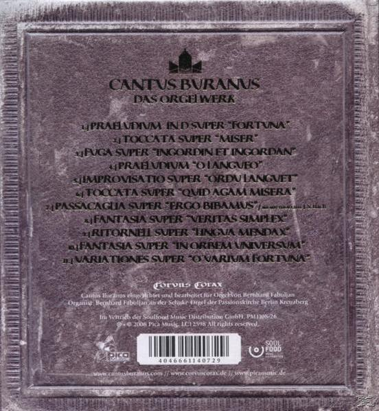 Corvus Corax - Cantus Buranus-Das Orgelwerk  - (CD)