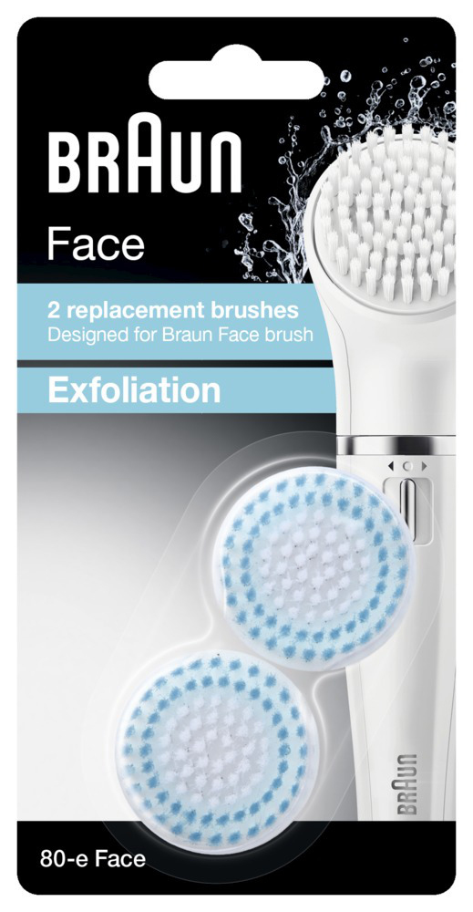BRAUN Braun Braun Face SE80-e Ersatzbürsten für Gesichtsreinigungsbürsten Weiß/Blau