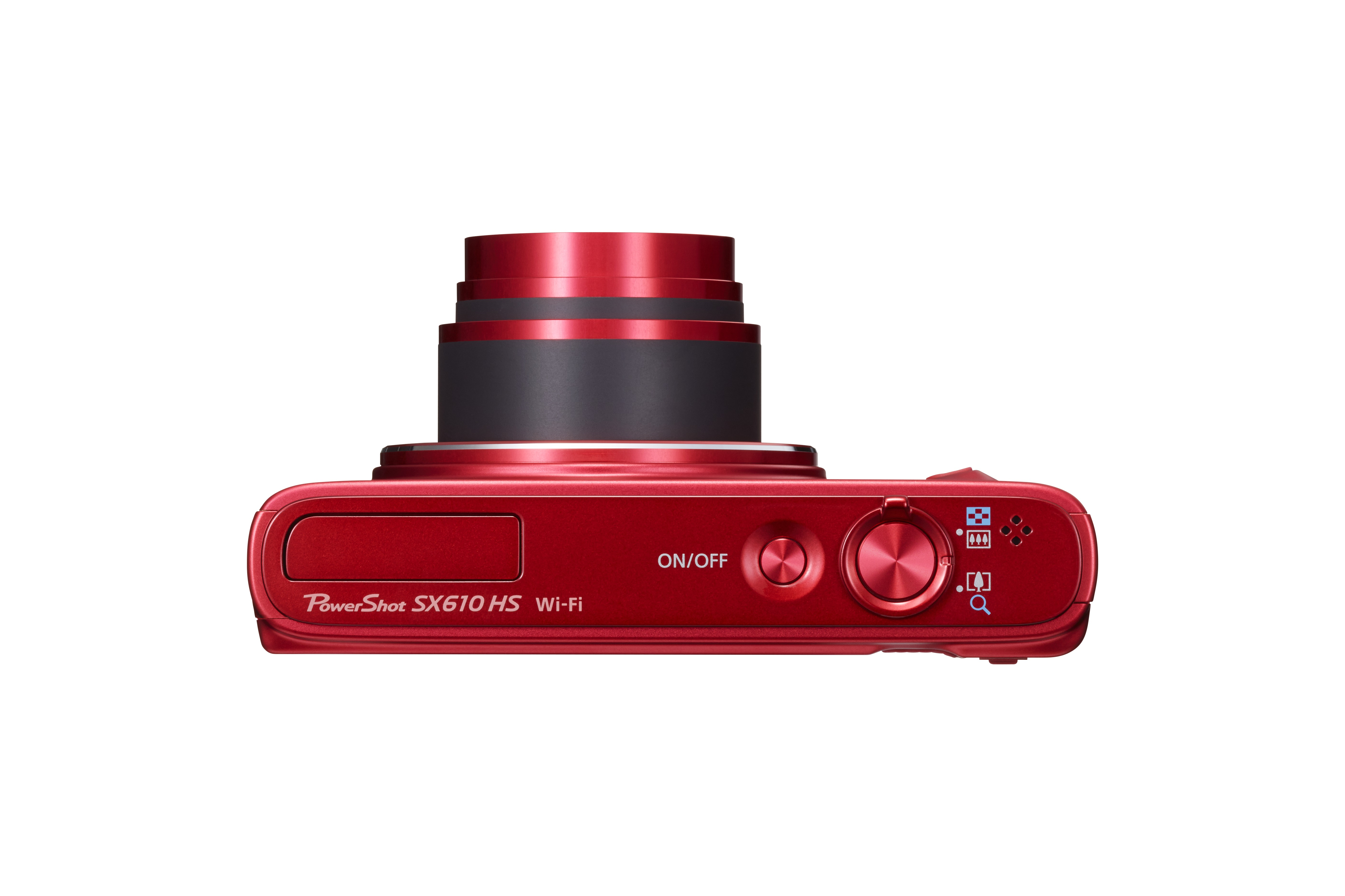 CANON Power Shot SX610 HS Kompaktkamera Rot, 18x opt. Zoom, sRGB-PureColor-II-G-LCD, WLAN